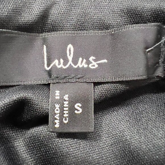 Lulus Black Deep V-Neck Sleeveless Cocktail Formal Maxi Dress Size Small NWT - Picture 10 of 13